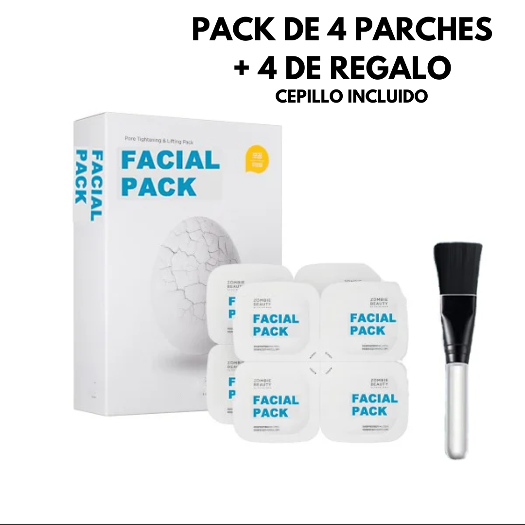 Mascarilla Zombie ANTIARRUGAS - 4 Parches + 4 de Regalo + Cepillo Aplicador